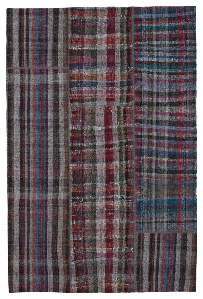 Rug N Carpet - Handmade Anatolian 6' 7'' x 9' 10'' Rustic Patchwork Kilim Rug