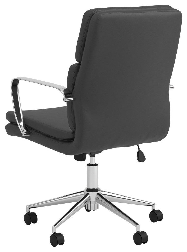 Standard Back Upholstered Office Chair, Black