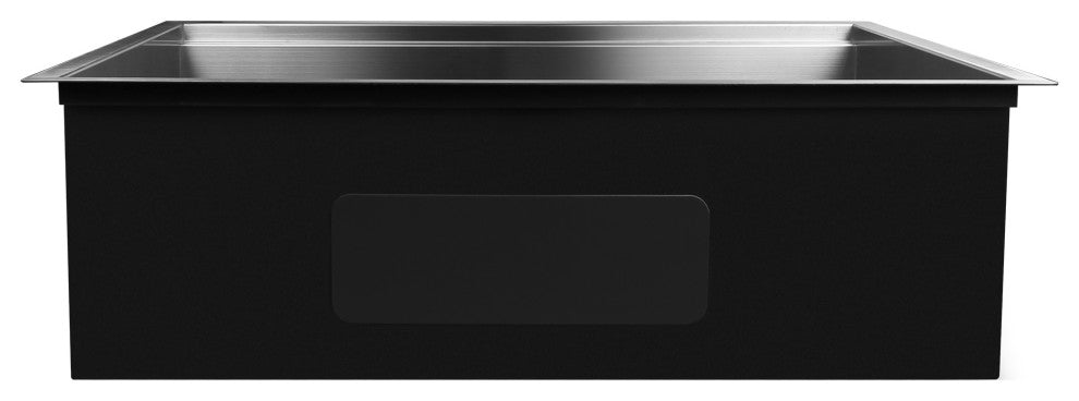 Undermount Single Bowl Stainless Steel Kitchen Sink, Brushed Chrome, 32 X 19