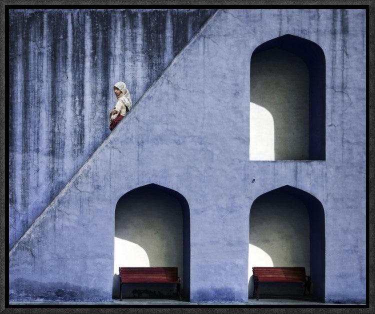 "The Emptiness Of Waiting" Framed Canvas Giclee by Piet Flour, 17x14"