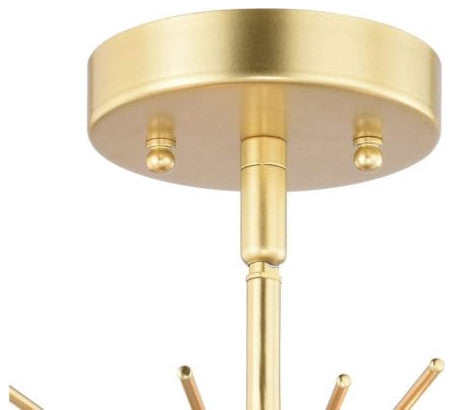 Nikko 16-in Semi Flush Ceiling Light Gold