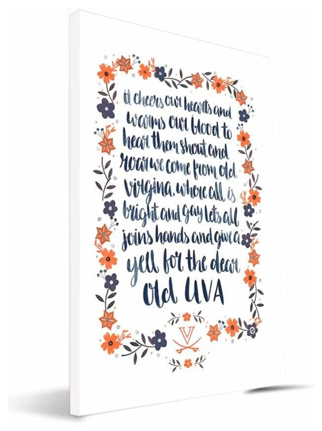 VA Cavaliers Hand-Painted Song Canvas Print, 16"x24"