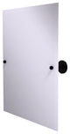 Shadwell Frameless Rectangular Beveled Edge Tilt Mirror, Matte Black