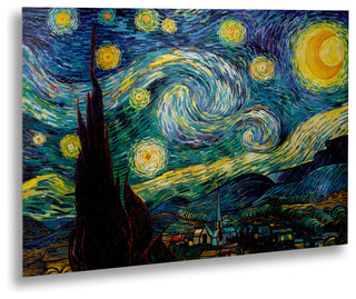 Vincent van Gogh 'Starry Night' Floating Brushed Aluminum Art