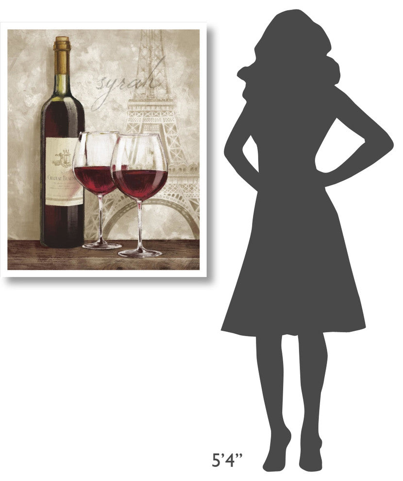 "Wine in Paris IV" Digital Paper Print by Janelle Penner, 30"x37"