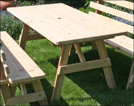 Red Cedar 32" Wide Table, 8'