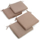 20"x19" Twill Chair Cushion, Set of 4, Toffee