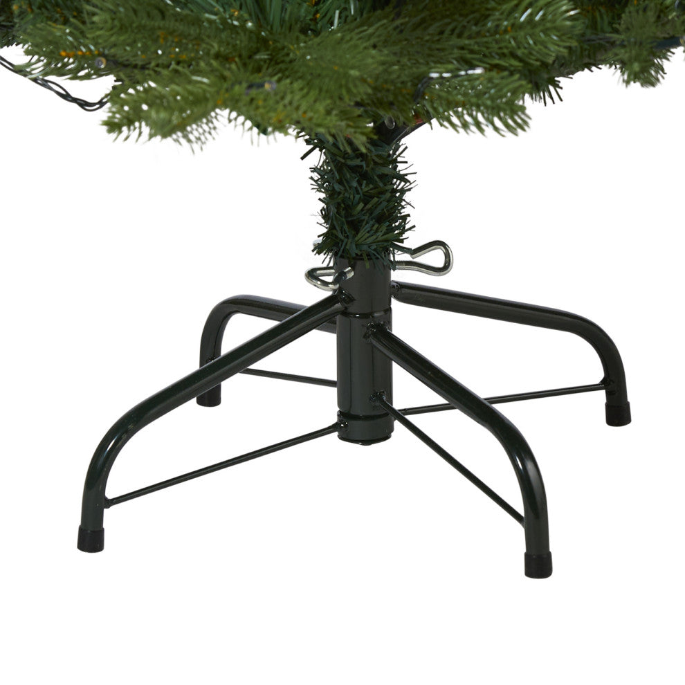 4' Swedish Fir Faux Xmas Tree With 160 Warm White Lights & 403 Bendable Branches