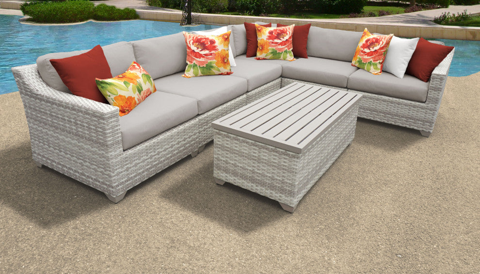 Fairmont 7 Piece Outdoor Wicker Patio Furniture Set 07b