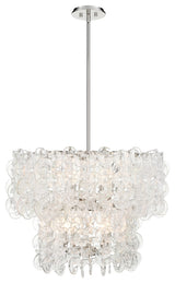 Metropolitan N7738 Taffinoe 8 Light 30"W Pendant - Polished Nickel