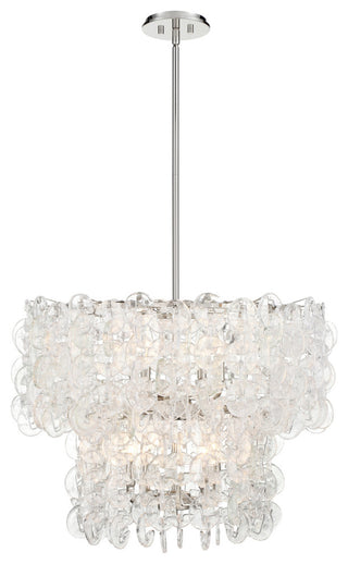 Metropolitan N7738 Taffinoe 8 Light 30"W Pendant - Polished Nickel