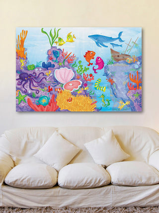 "Coral Reef" Painting Print on Canvas by Curtis