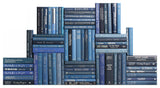 Decorative Books - Denim & Silver Book Wall - Set of 75 Blue Books