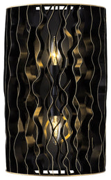 Estela 2-Lt Sconce - Matte Black/French Gold