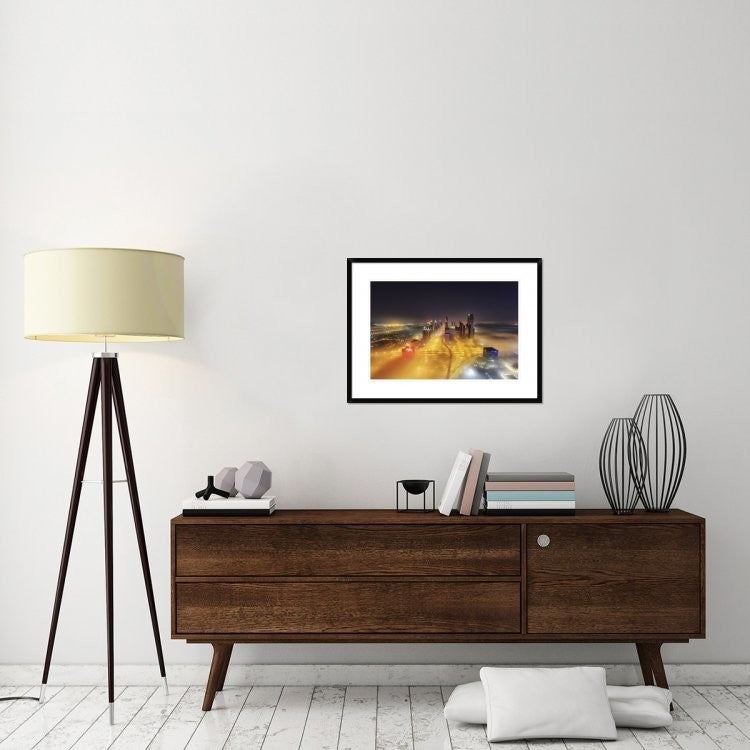"Fog Invasion" Framed Digital Print by Mohammad Rustam, 32x24"