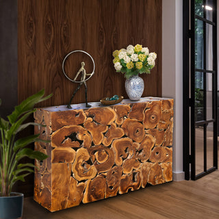 Teak Wood Akar Console Table