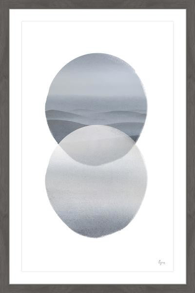 "Spheres Merging" Framed Painting Print, 16"x24"
