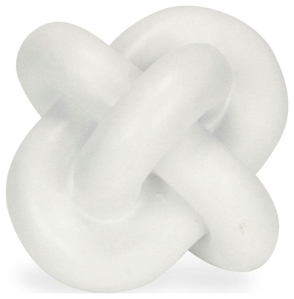 Minyoro White Resin Chain Knot Sculpture