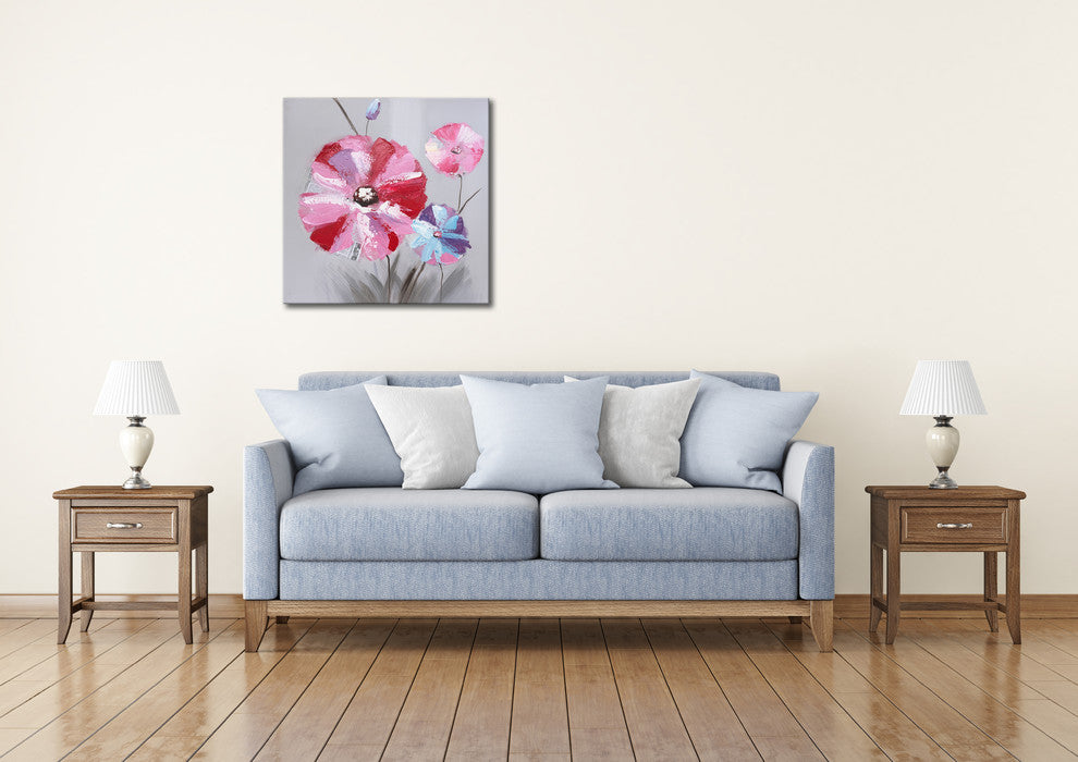 Hand Painted Flowers Wall Decor Artwork VI
