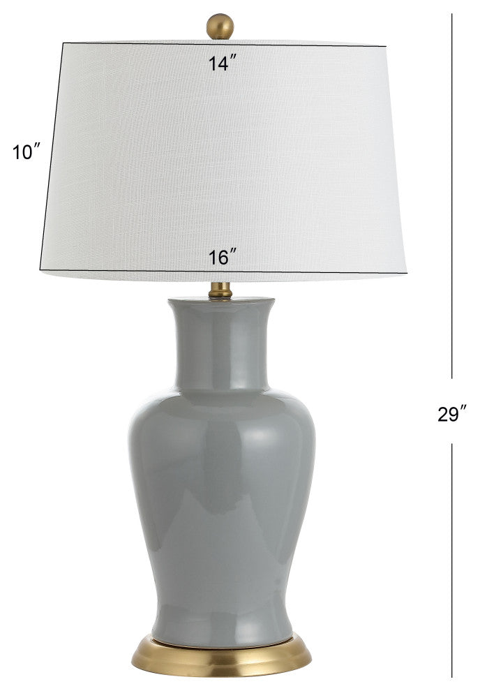 Julian 29" Ceramic Table Lamp, Gray