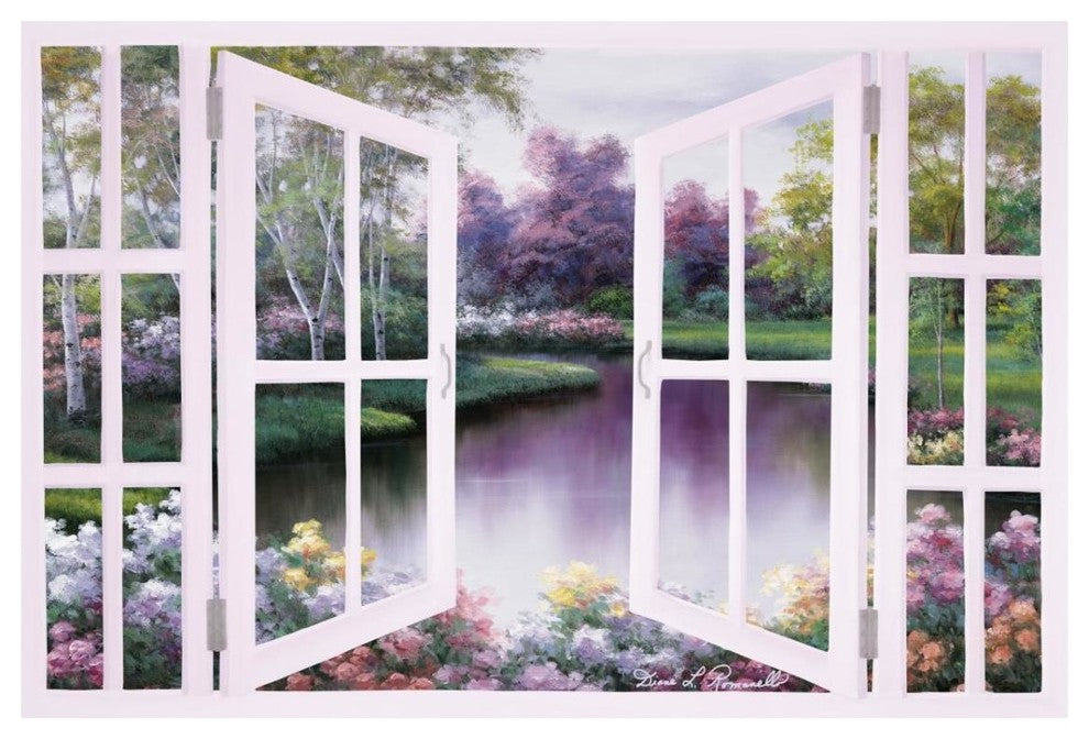 "Springtime Symphony through Door" Paper Print by Diane Romanello, 32"x22"