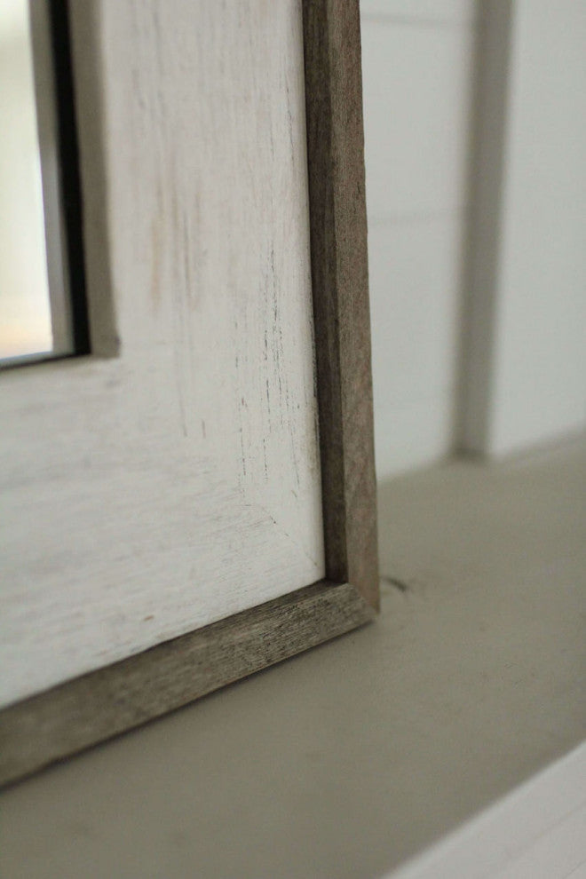 Glacier White Mirror, With Raised Outside Edge, 28"x34"