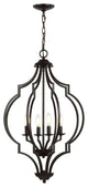 Selema 4-Light 19" Adjustable Ogee Lantern LED Pendant, Bronze by JONATHAN  Y