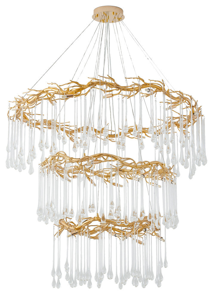 Bethel International CN21C24G 38 Light Chandelier, Gold