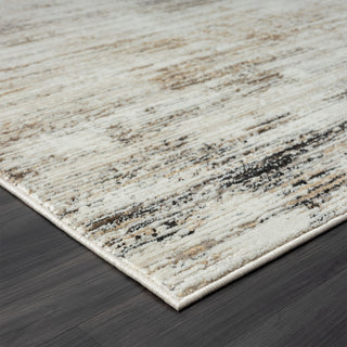 Brimah Gray/Ivory/Multi Distressed Stripe High-Low Indoor Area Rug, 2' X 8'