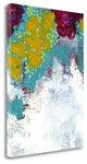 "Purple And Gold Floral Abstract" By Sarah Ogren, Giclee on Gallery Wrap Canvas
