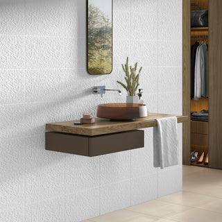More Petal Matte White Ceramic Wall Tile