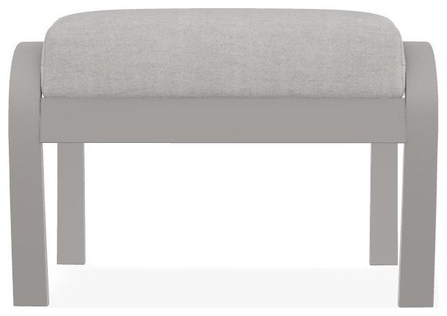 Belle Isle Cushion Outdoor Ottoman, Charter Silk/Warm Gray