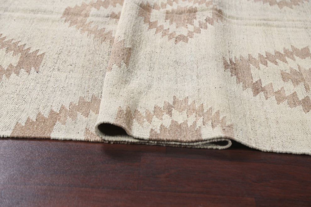 Natural Dye Kilim Oriental Wool Area Rug Flat-weave Bedroom Carpet 5x7