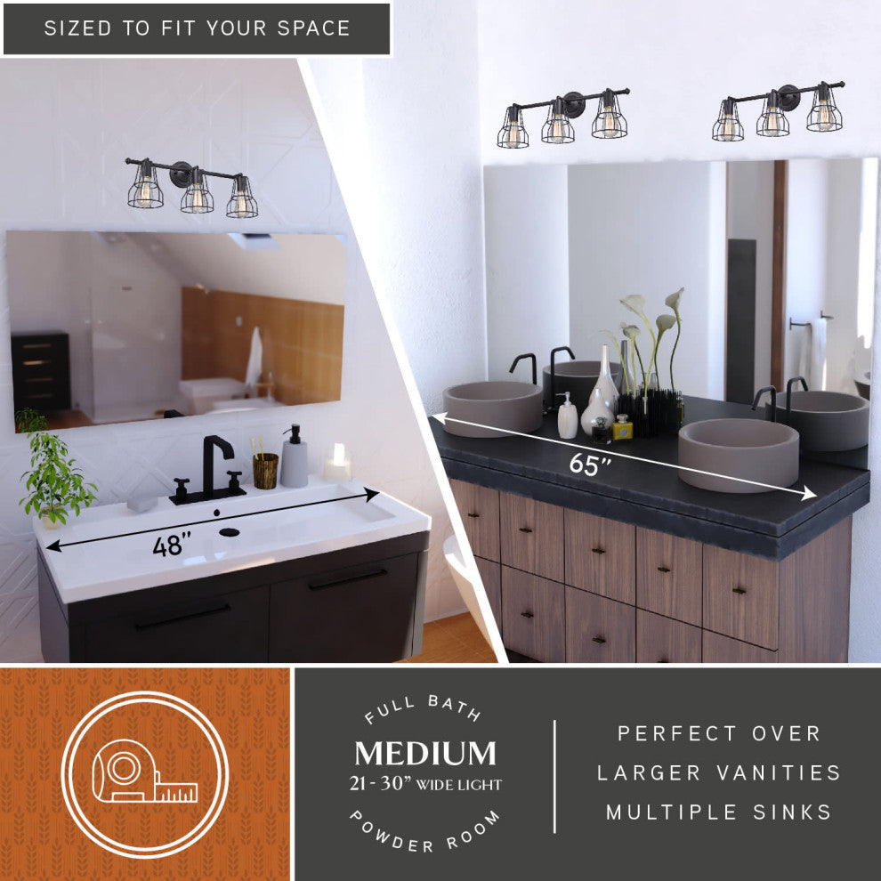 Clybourn 3-Light Adjustable Vanity Oil Rubbed Bronze