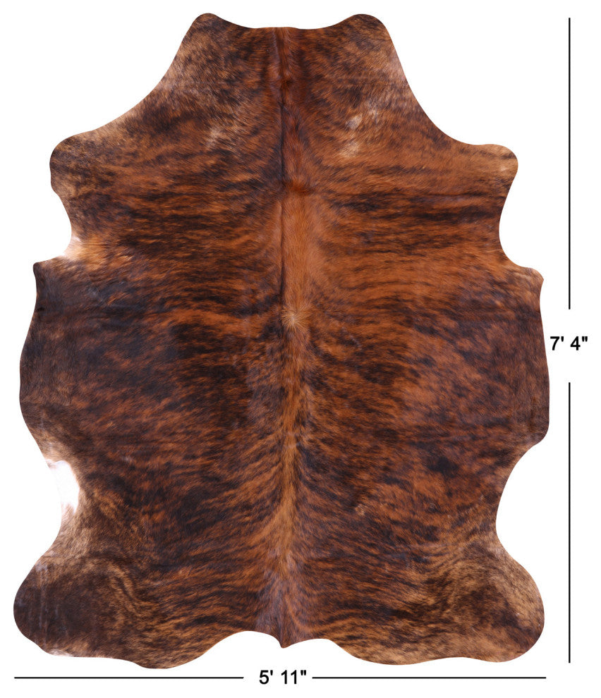Organic Natural Hair-On Cowhide Area Rug 7' 4" X 5' 11" C1446