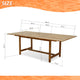 Amazonia Charlotte 9-Piece Teak Rectangular Patio Dining Set
