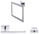 Italia Genoa Series 3 Piece Bathroom Accessory Set in Polished Chrome