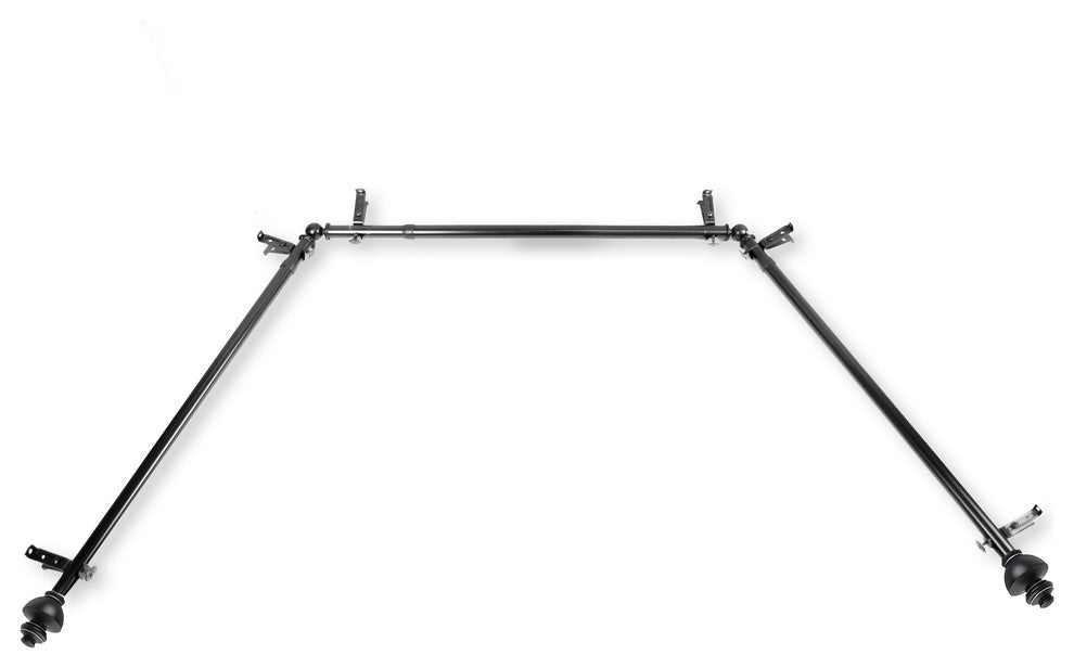 Madalena 13/16" Bay Window Curtain Rod, Black