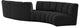 Infinity Boucle Fabric Upholstered 4-Piece S-Shaped Modular Sectional, Black