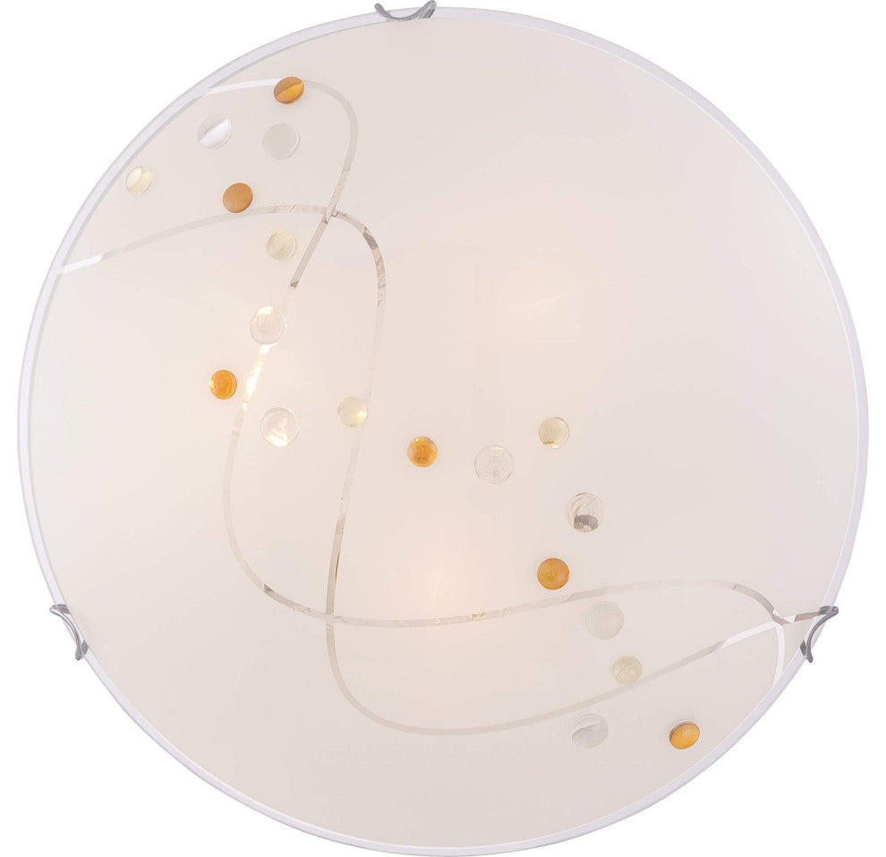 Quoizel PCSL1616 Stellar 3 Light 16"W Flush Mount Ceiling Fixture - Polished