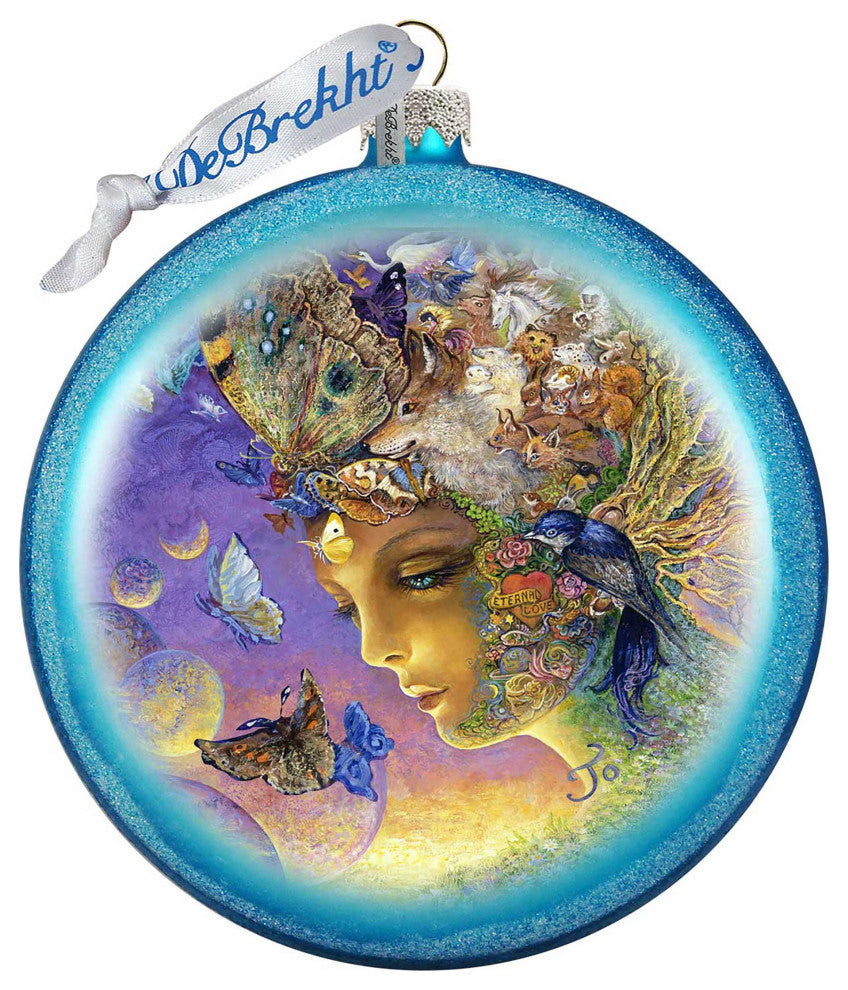 Eternal Love Glass Ornament by Josephine Wall Christmas Decor