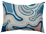 Agate Decorative Throw Pillow, Teal, 14"x20"