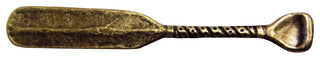 Wrapped Handle Canoe Paddle Cabinet Pull, Antique Brass