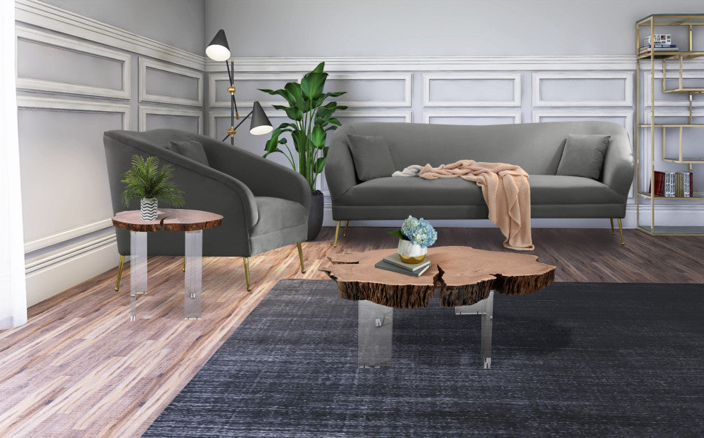 Woodland Acacia Wood Top End Table