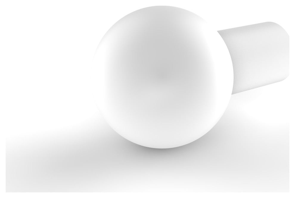 1" Cabinet Knob, Matte White