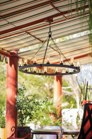 Sawyer LED Hanging Lantern, Black