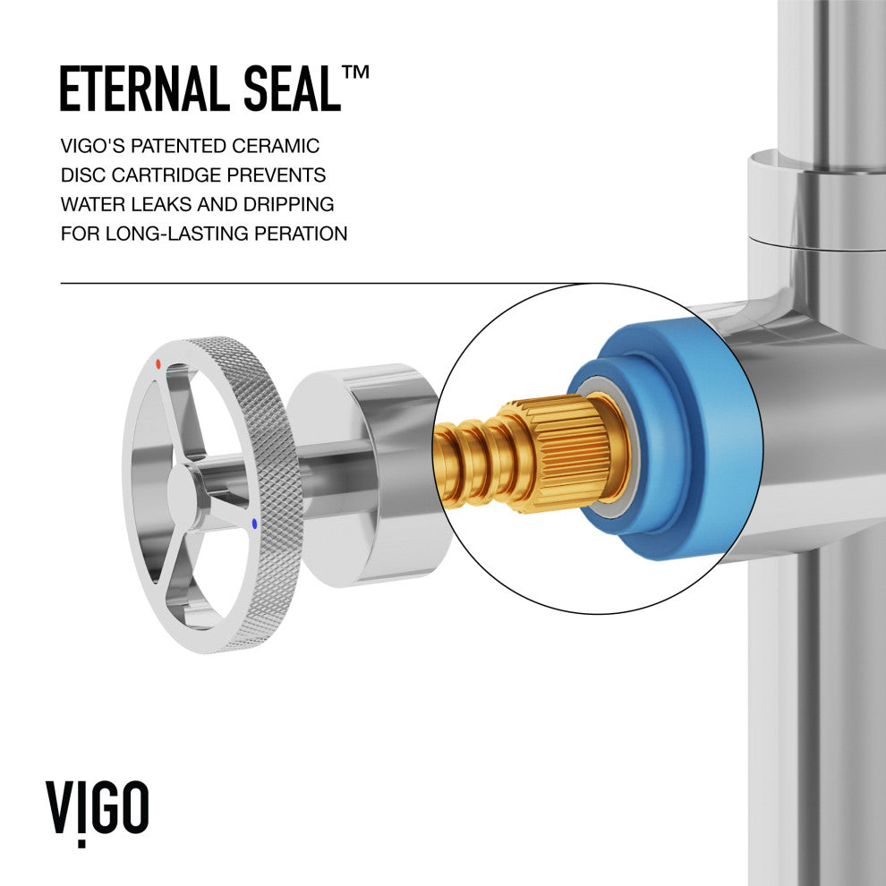 VIGO Cass 13" H Widespread Pull-Out Sprayer Kitchen Faucet, Chrome