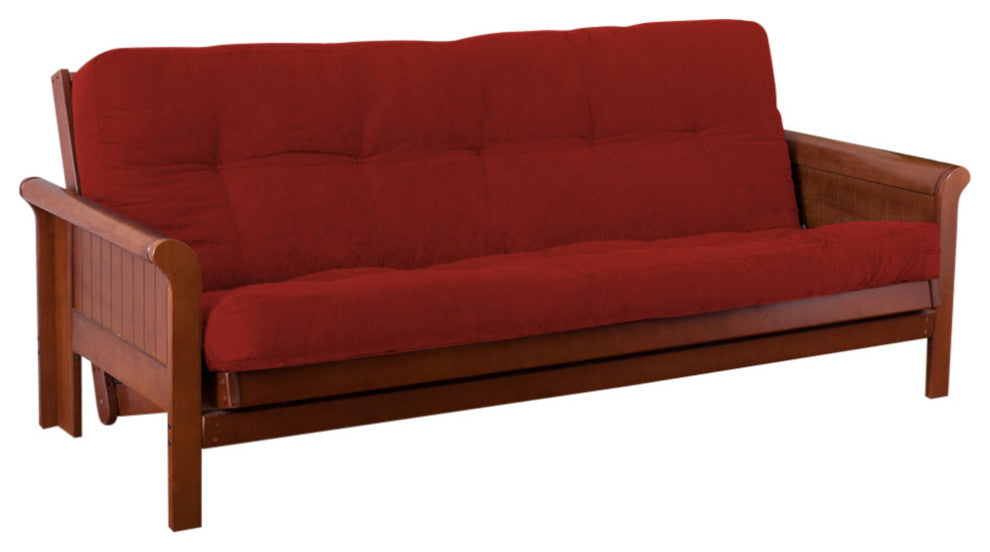 Blazing Needles Renewal 6" Twill Full Futon Mattress, Ruby Red