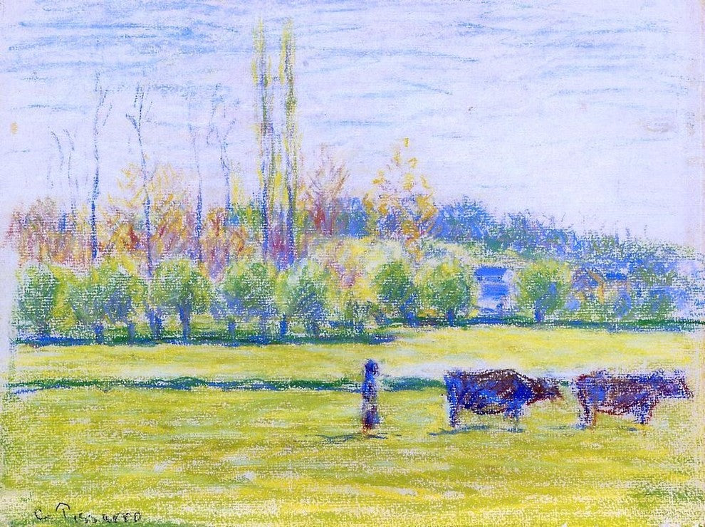Camille Pissarro Near Eragny, 21"x28" Wall Decal Print