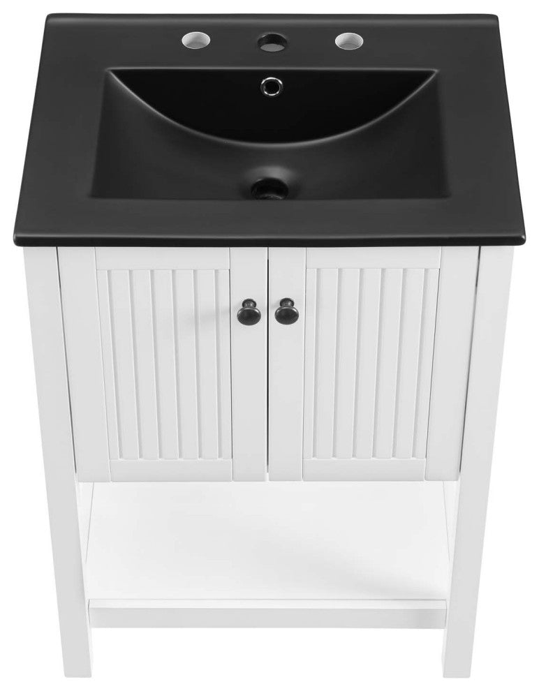 Steam 24" Bathroom Vanity - White Black